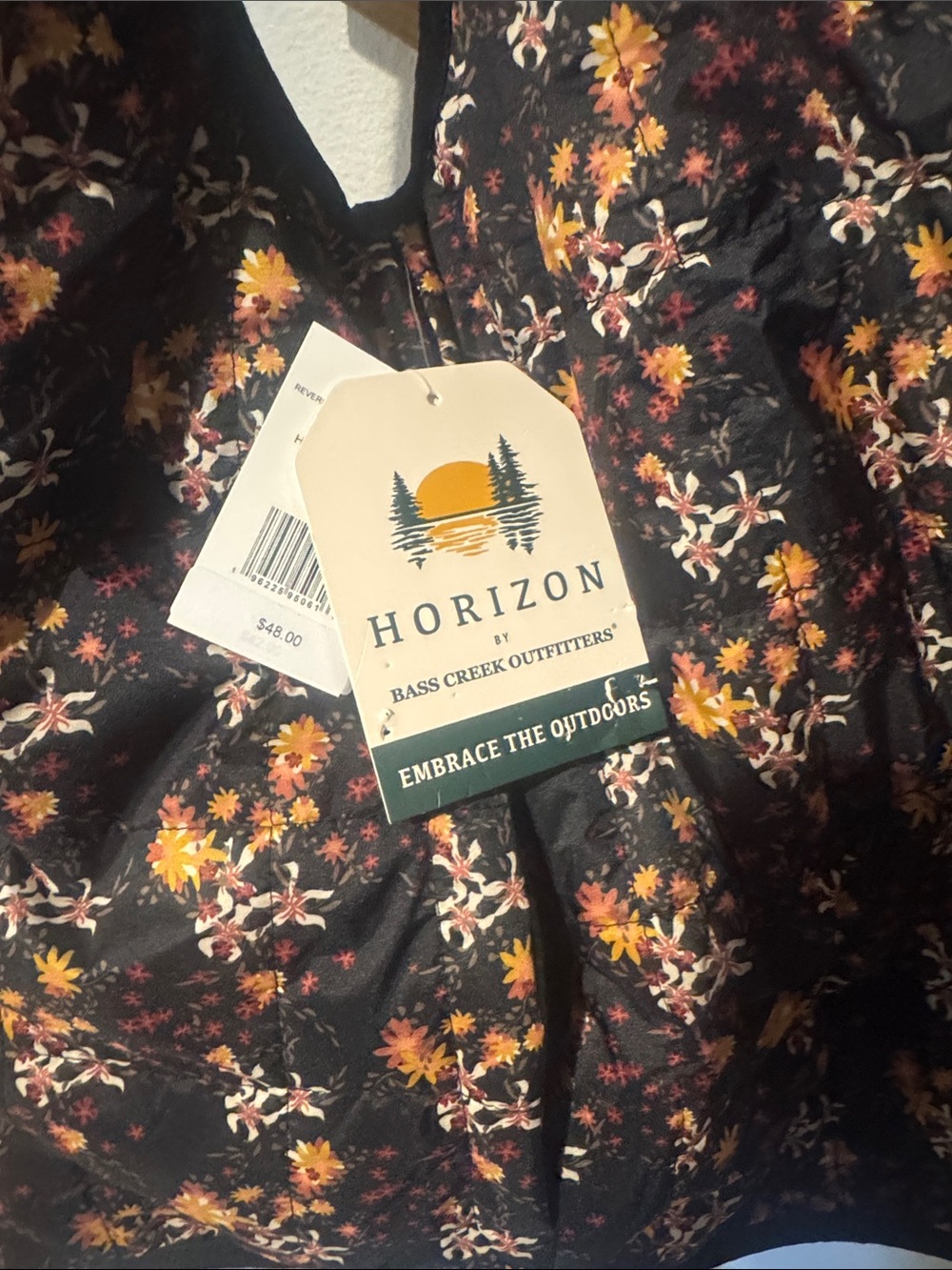 Horizon by Bass Creek Outfitters Floral and Sherpa Reversabel Vest NWT - Picture 4 of 4